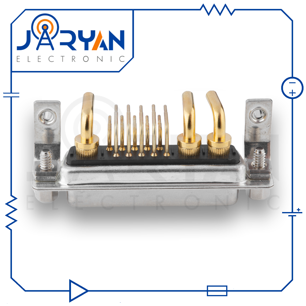 13W3PCB mount FemaleRight Angle (2) کانکتور 13W3 مادگی سوزنی 90درجه