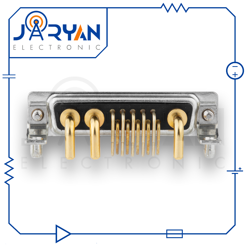 13W3PCB mount FemaleRight Angle (3) کانکتور 13W3 مادگی سوزنی 90درجه