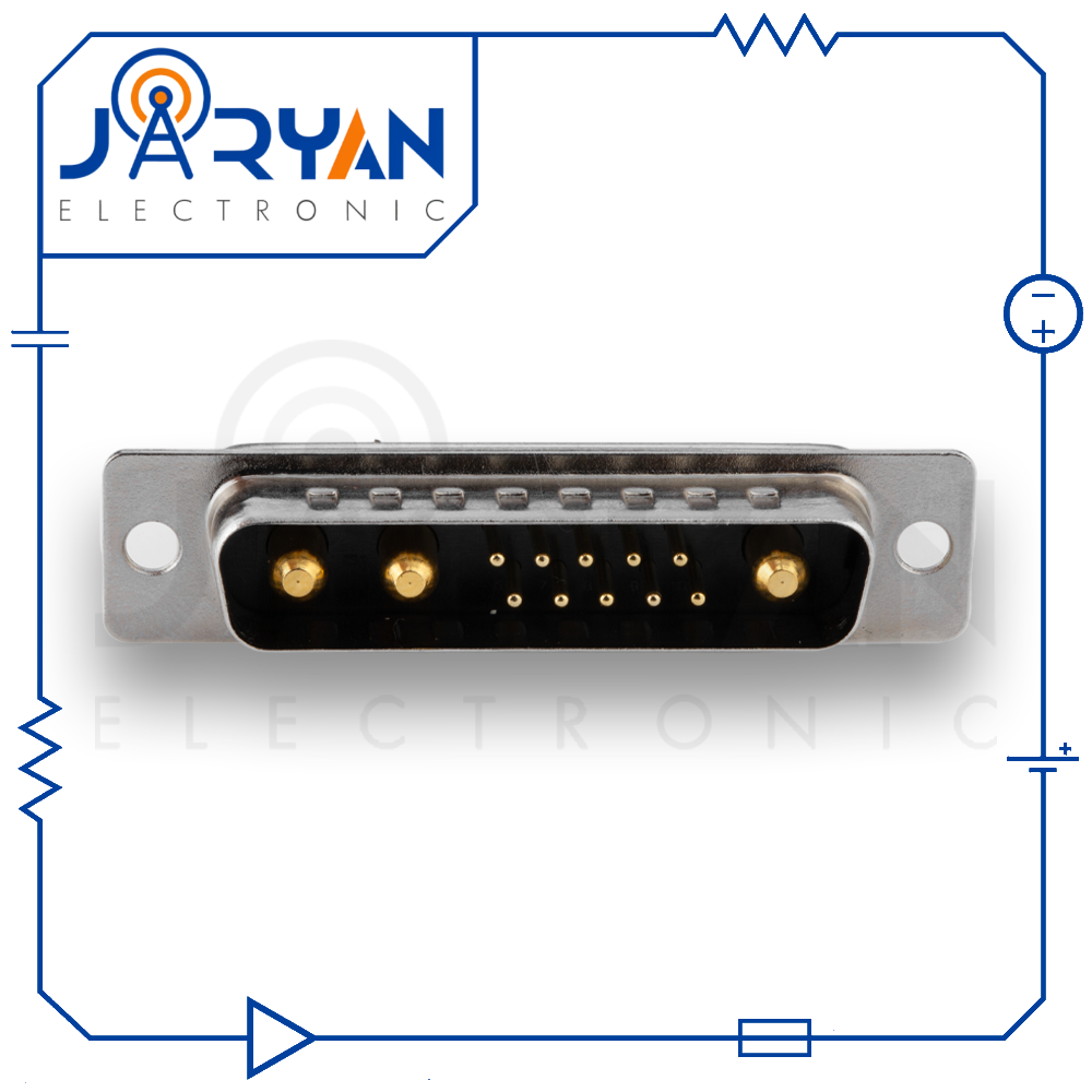 13W3Soldering MaleStright (1) کانکتور 13W3 نری لحیمی صاف