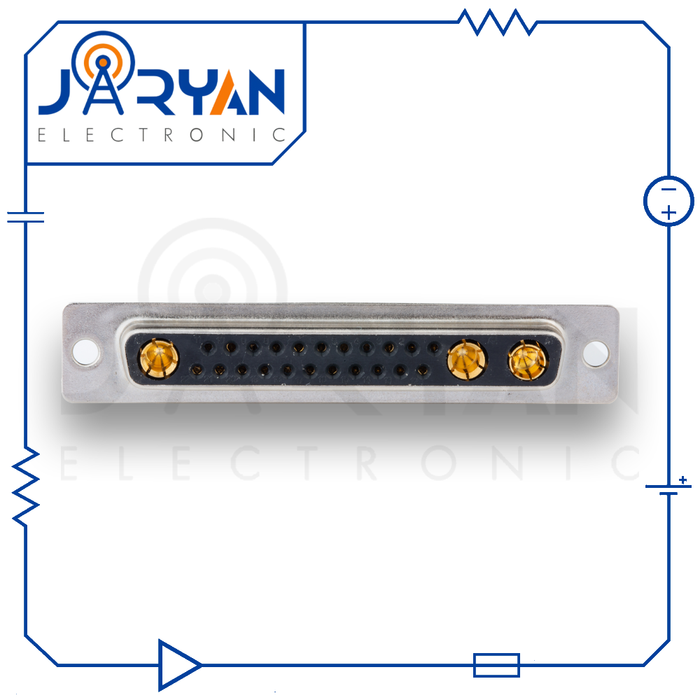 25W3Soldering FemaleStright (1) کانکتور 25W3 مادگی لحیمی صاف