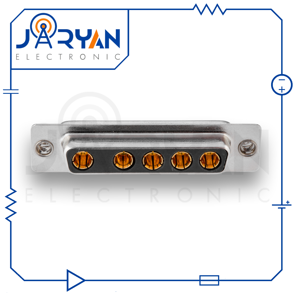 5W5PCB mount FemaleRight Angle کانکتور 5W5 مادگی سوزنی 90درجه