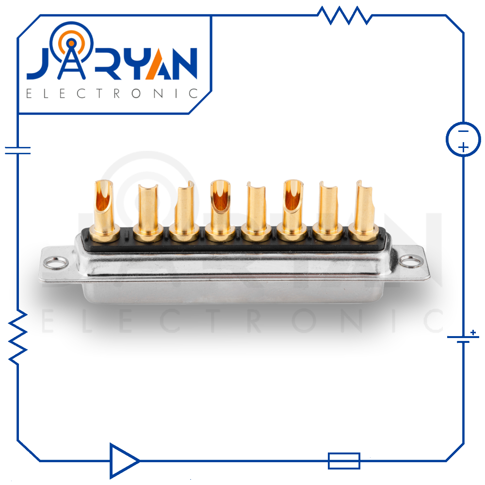 8W8Soldering FemaleStright (3) کانکتور 8W8 مادگی لحیمی صاف