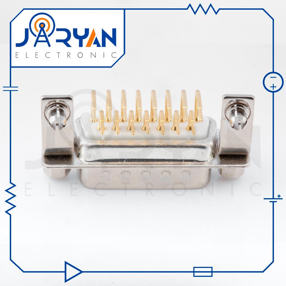 DB 15 PCB mount MaleRight Angle (2) کانکتور 15 پین نری سوزنی 90درجه