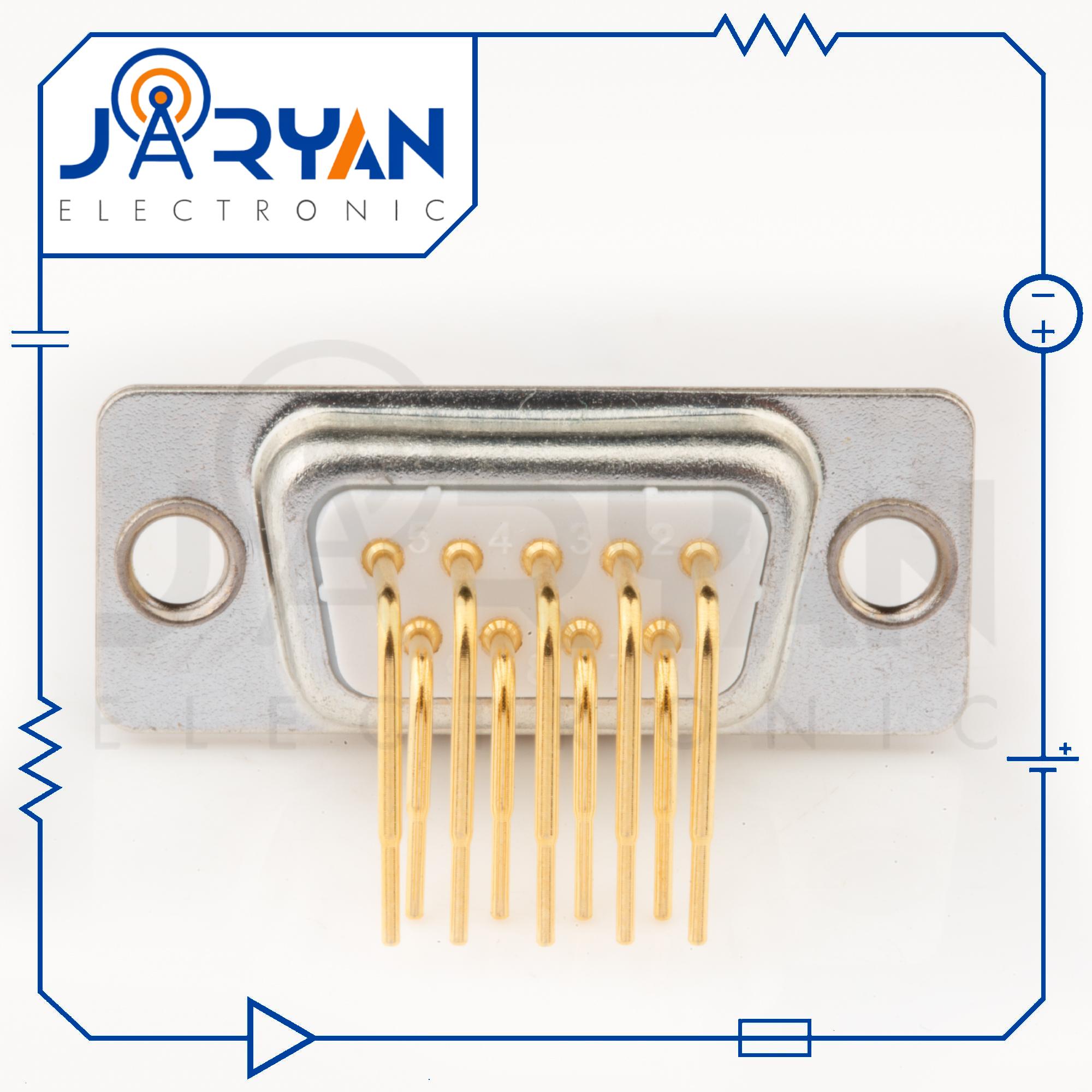 DB 9 PCB mount MaleRight Angle (3) کانکتور 9 پین نری سوزنی 90درجه