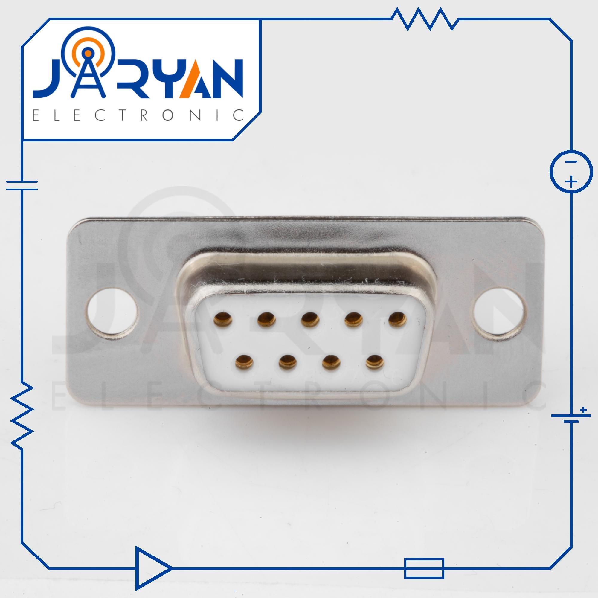 DB 9 Soldering FemaleStright (1) کانکتور 9 پین مادگی لحیمی صاف