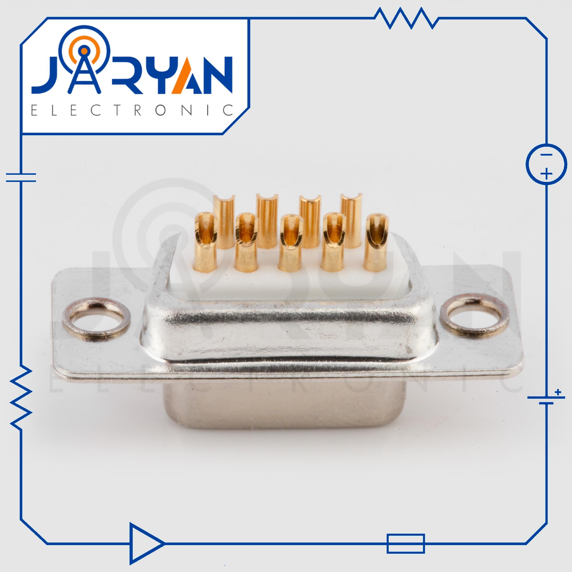 DB 9 Soldering FemaleStright (2) کانکتور 9 پین مادگی لحیمی صاف